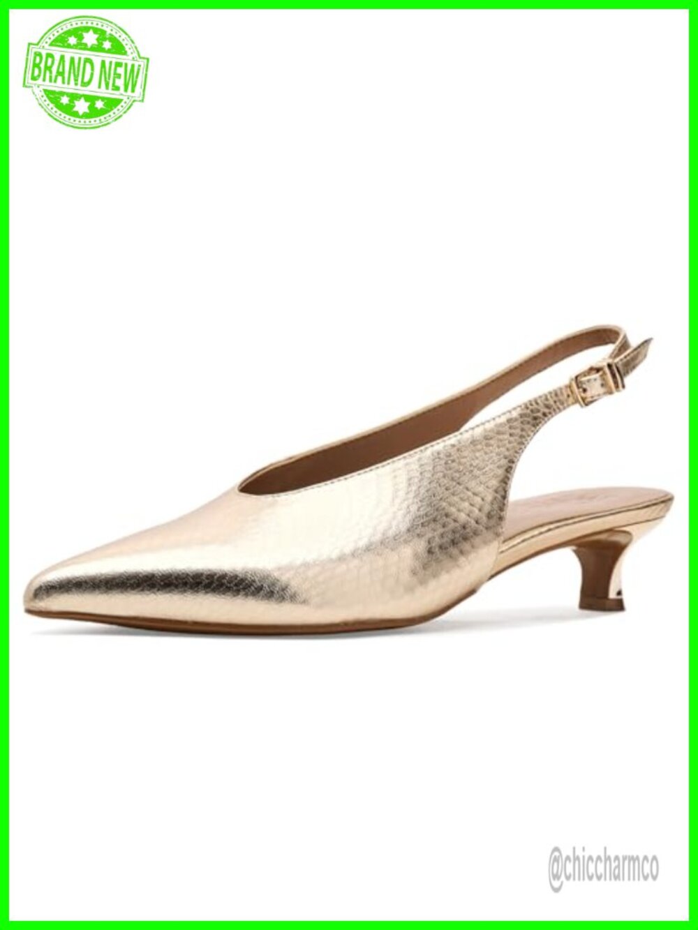 Naturalizer Nicolette Leather Kitten Heel Slingback Pump